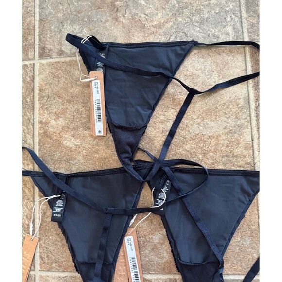 Skims Sequin String Thong Onyx Size Small - Picture 7 of 11